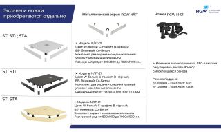 Экран для душевого поддона RGW N/ST-21 W 50231580-01 80x100см белый